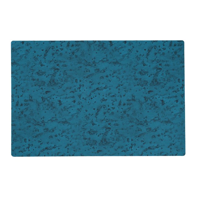 Azure Blue Cork Look Wood Grain Placemat (Front)