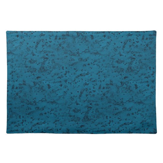 Azure Blue Cork Look Wood Grain Placemat