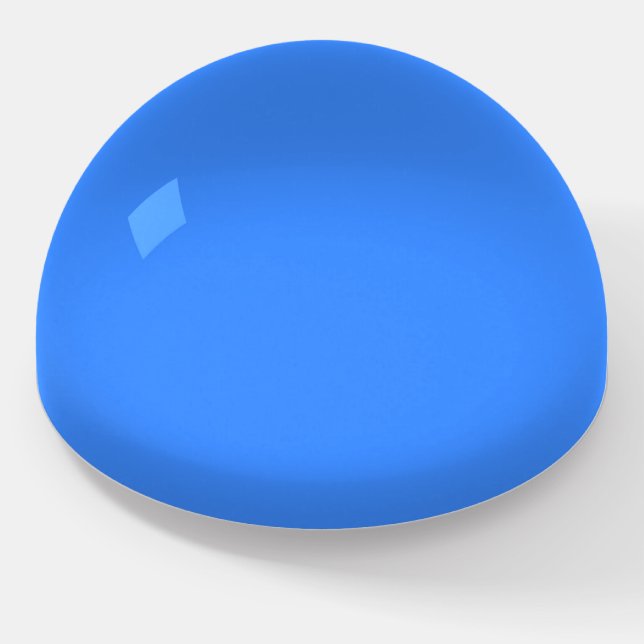Azure Blue  Dome  Paperweight (Angled)