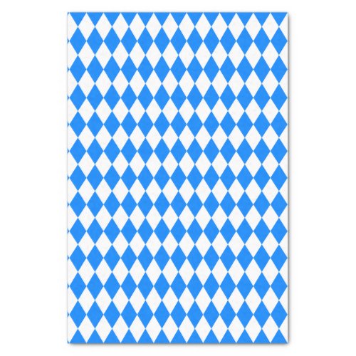 Azure Blue Harlequin Tissue Paper