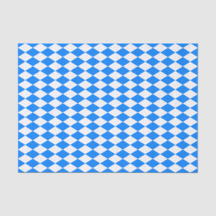Azure Blue Harlequin Tissue Paper