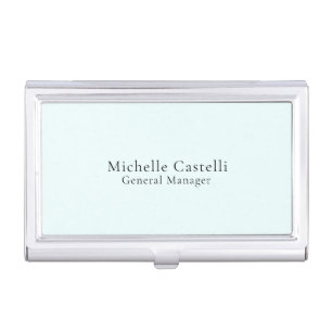 Azure Blue Professional Unique Classical Simple Business Card Case