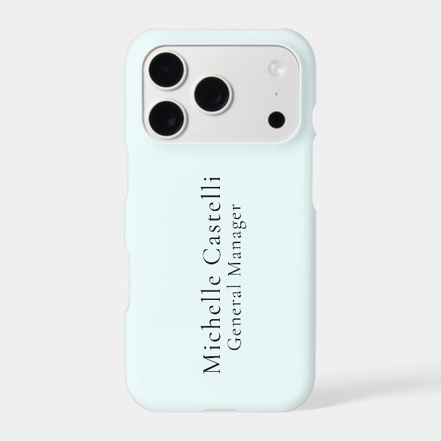 Azure Blue Professional Unique Classical Simple Iphone Case (Back)