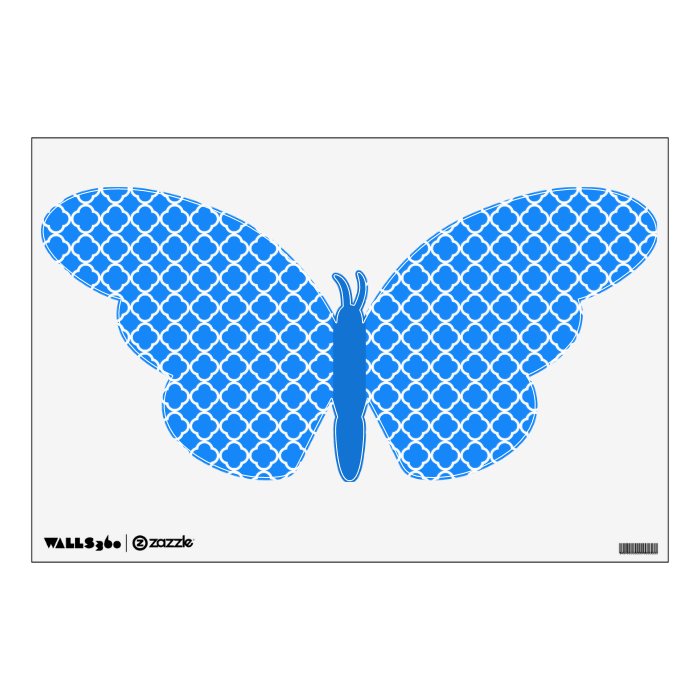 Azure Blue Quatrefoil Wall Graphic