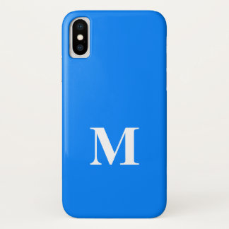 AZURE BLUE Solid Background iPhone X Case