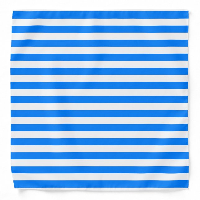 Azure Blue Stripes Bandana (Front)