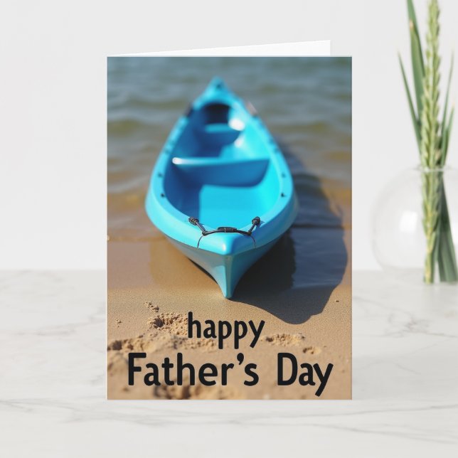 Azure Boat Fathers Day Card (Front)