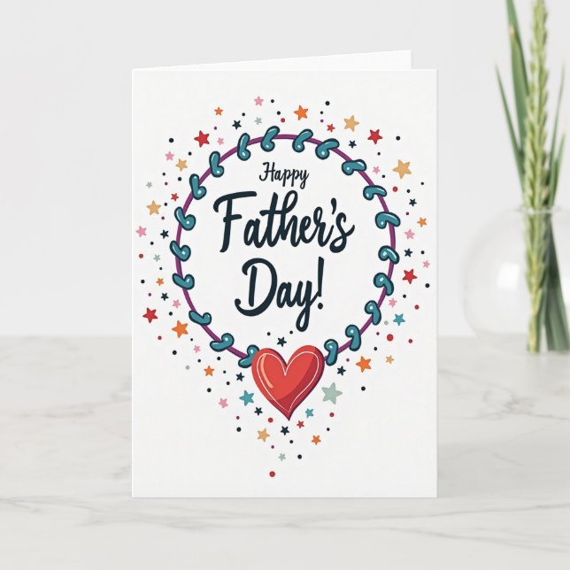 Azure Bubble Fathers Day Card (Front)