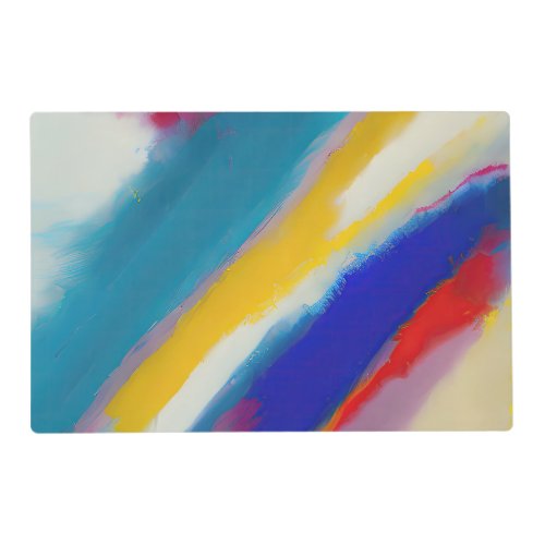 Azure Cascade Abstract Art Placemat