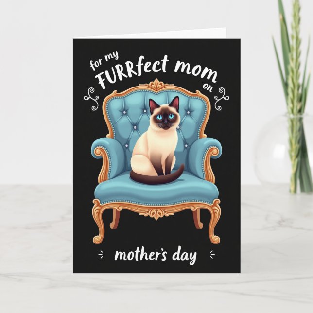 Azure Cat Mothers Day Art Card (Front)