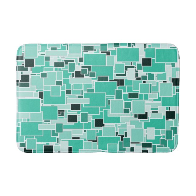 Azure Chaos Bathroom Mat (Front)