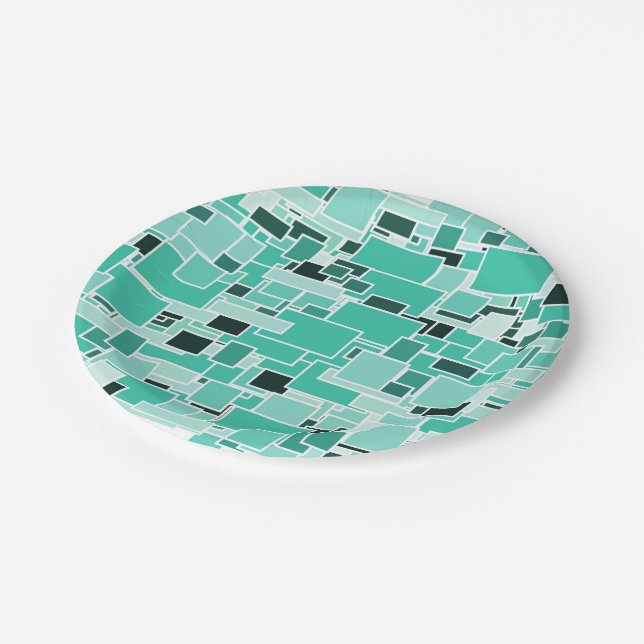 Azure Chaos Paper Plates (Angled)