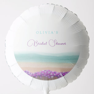 Azure Coast in Bloom Bridal Shower Balloon