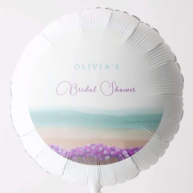 Azure Coast in Bloom Bridal Shower  Balloon (Front)