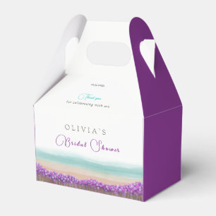 Azure Coast in Bloom Bridal Shower Favor Boxes