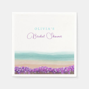 Azure Coast in Bloom Bridal Shower  Napkins