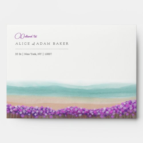 Azure Coast in Bloom Wedding  Envelope