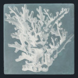 Azure Coral I Stone Coaster<br><div class="desc">Marine Life</div>