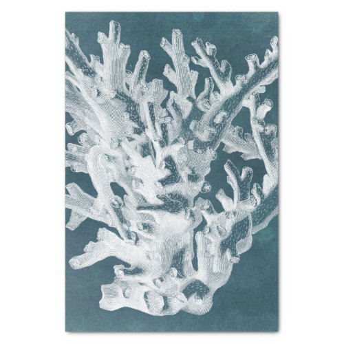 Azure Coral I Tissue Paper