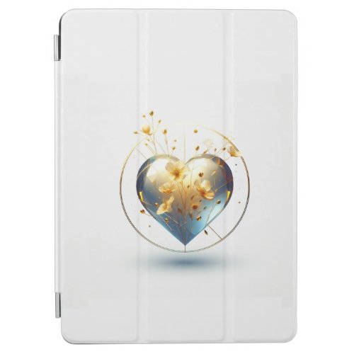 Azure Crystal Heart Blooms _ Love is all you need iPad Air Cover