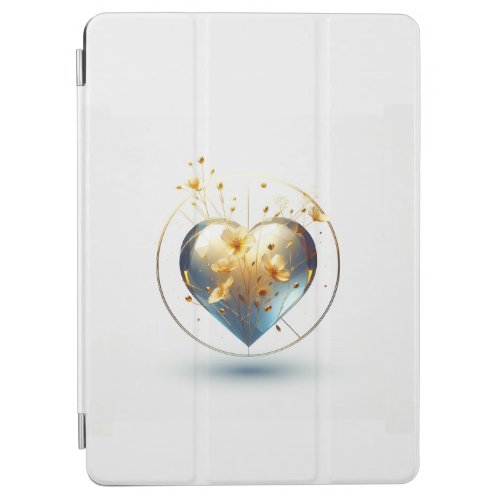Azure Crystal Heart Blooms _ Love is all you need iPad Air Cover