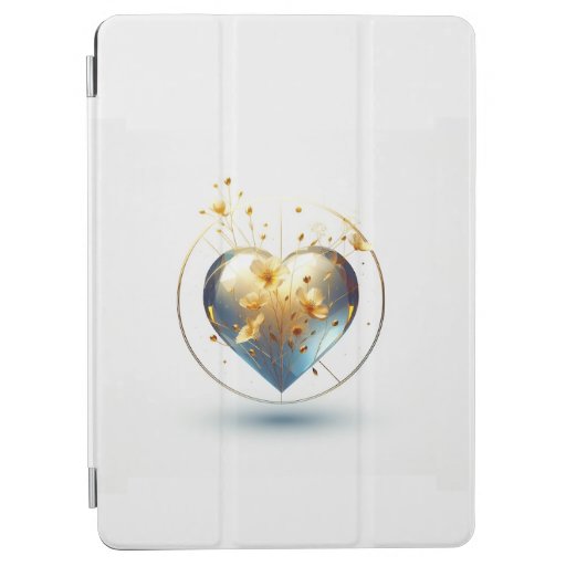 Azure Crystal Heart Blooms - Love is all you need iPad Air Cover