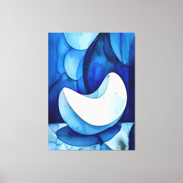 Azure Curved Serenity    Canvas Print (Front)