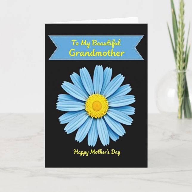 Azure Daisy Mothers Day Grandcard Card (Front)