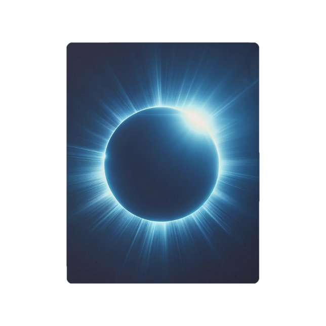 Azure Eclipse Metal Print (Front)
