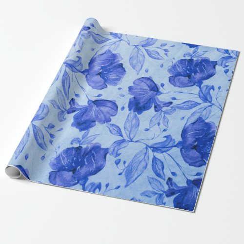 Azure Elegance Custom Matte Wrapping Paper