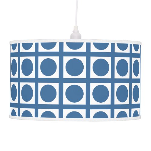 Azure Elegant Grid Dots Pendant Lamp