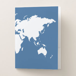 Azure Elegant World Pocket Folder