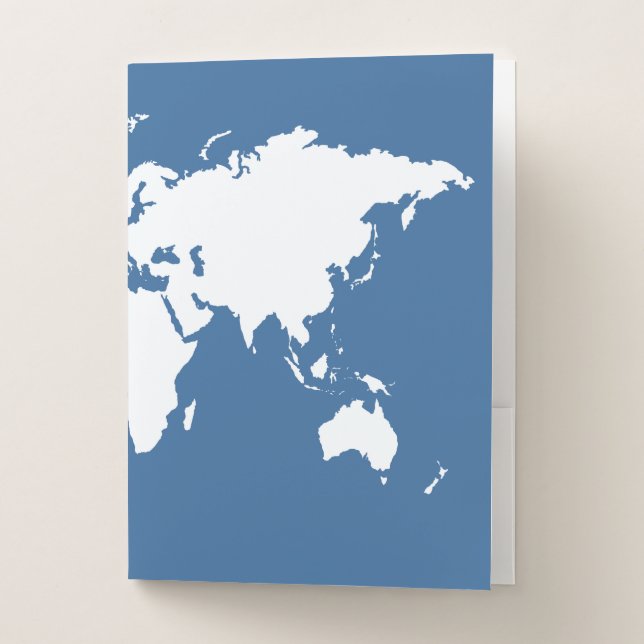 Azure Elegant World Pocket Folder (Front)