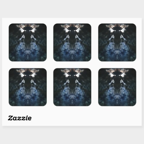 Azure Embrace Celestial Convergence Square Sticker