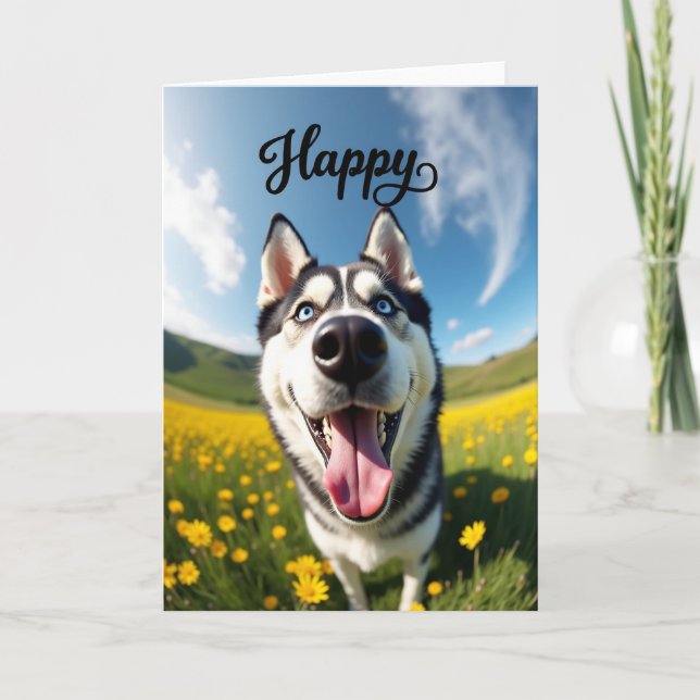 Azure Eyed Birthday Card (Front)