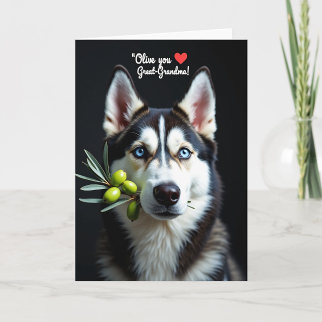 Azure Eyes Greatgrandma Card (Front)