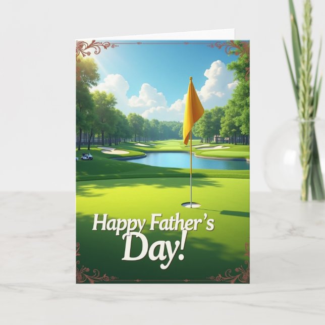 Azure Fathers Day Holiday Card (Front)