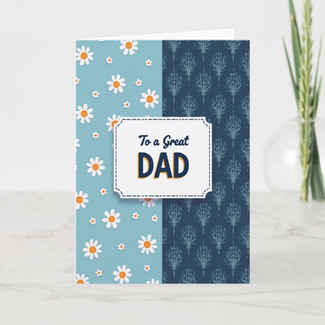 Azure Fathers Day Pattern Card (Front)
