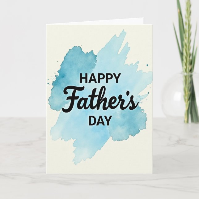 Azure Fathers Day Script Text Card (Front)