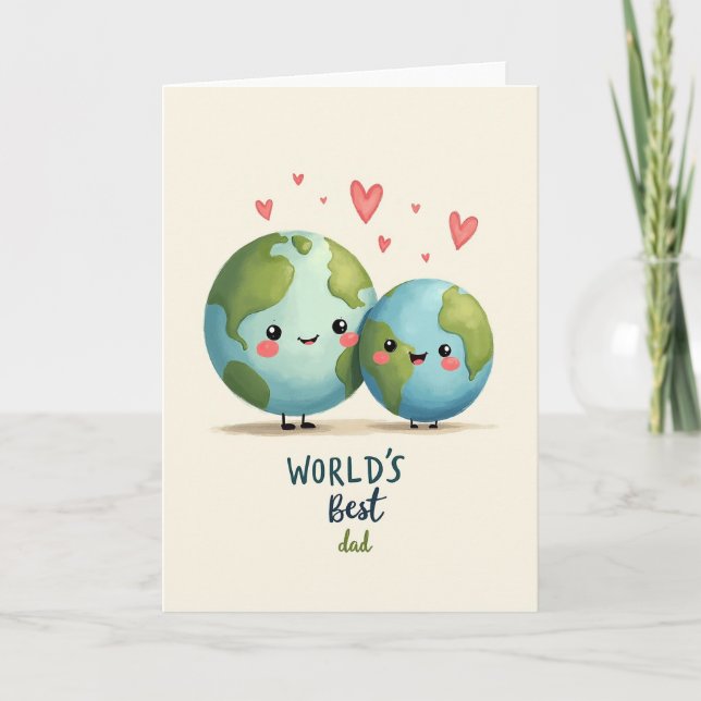 Azure Fathers Day Spheres Card (Front)