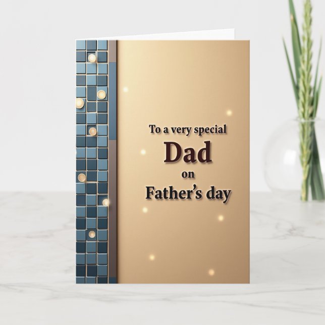 Azure Fathers Day Tribute Card (Front)