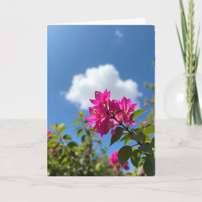 Azure Floral Beauty Card (Front)