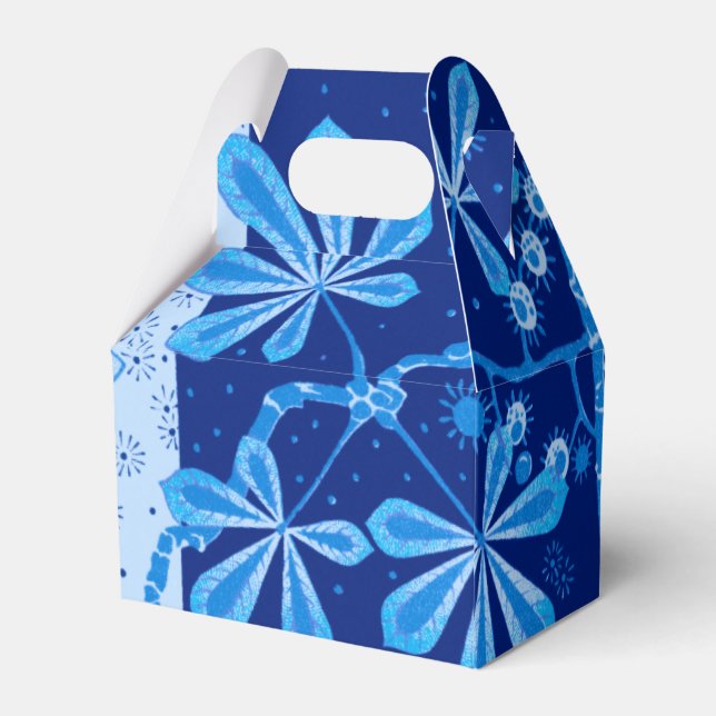 Azure Frost Flower Favor Box (Back Side)