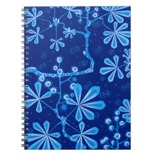 Azure Frost Flower Notebook