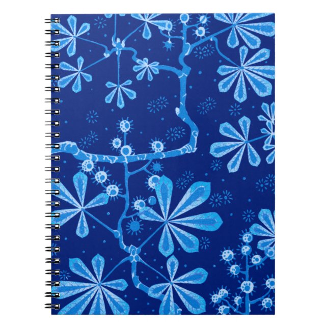 Azure Frost Flower Notebook (Front)