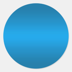 Azure Gradient Blank Classic Round Sticker