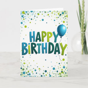 Azure Happy Birthday Card