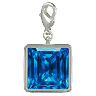 Azure Heart Stone Charm