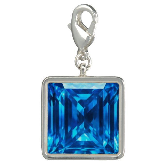 Azure Heart Stone Charm (Front)