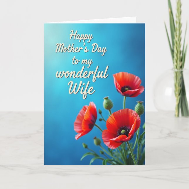 Azure Hued Mothers Day Card (Front)